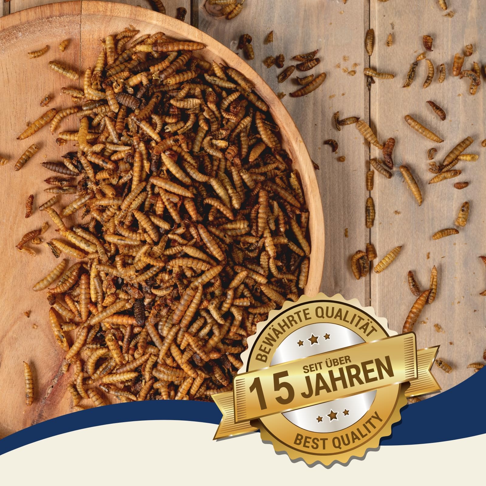 Lyra Pet® 10 kg Soldatenfliegenlarven getrocknet - Hermetia Illucens | Black Soldier Fly - wie Mehlwürmer - reich an Kalzium & Proteinen energiereiches Futter für Vögel, Fische, Nager & Reptilien