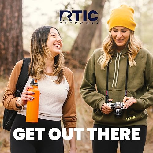 Miniatura 4 de RTIC Botella de agua aislada al vacío de 26 onzas, aislamiento de doble pared de acero inoxidable, sin BPA, reutilizable, a prueba de fugas, para