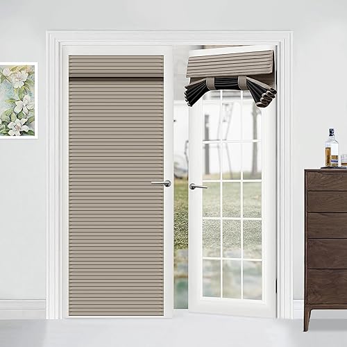Tricia - Persianas de puerta de 80 pulgadas, con aislamiento térmico, bloque de luz, cortina de puerta francesa, persianas de doble puerta de bajo