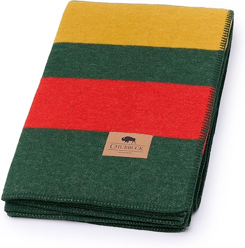 Miniatura 12 de Manta de lana 100% de Chubbuck para acampar (60" x 84") - Manta grande y cálida para acampar, emergencias, conciertos al aire libre y uso doméstico