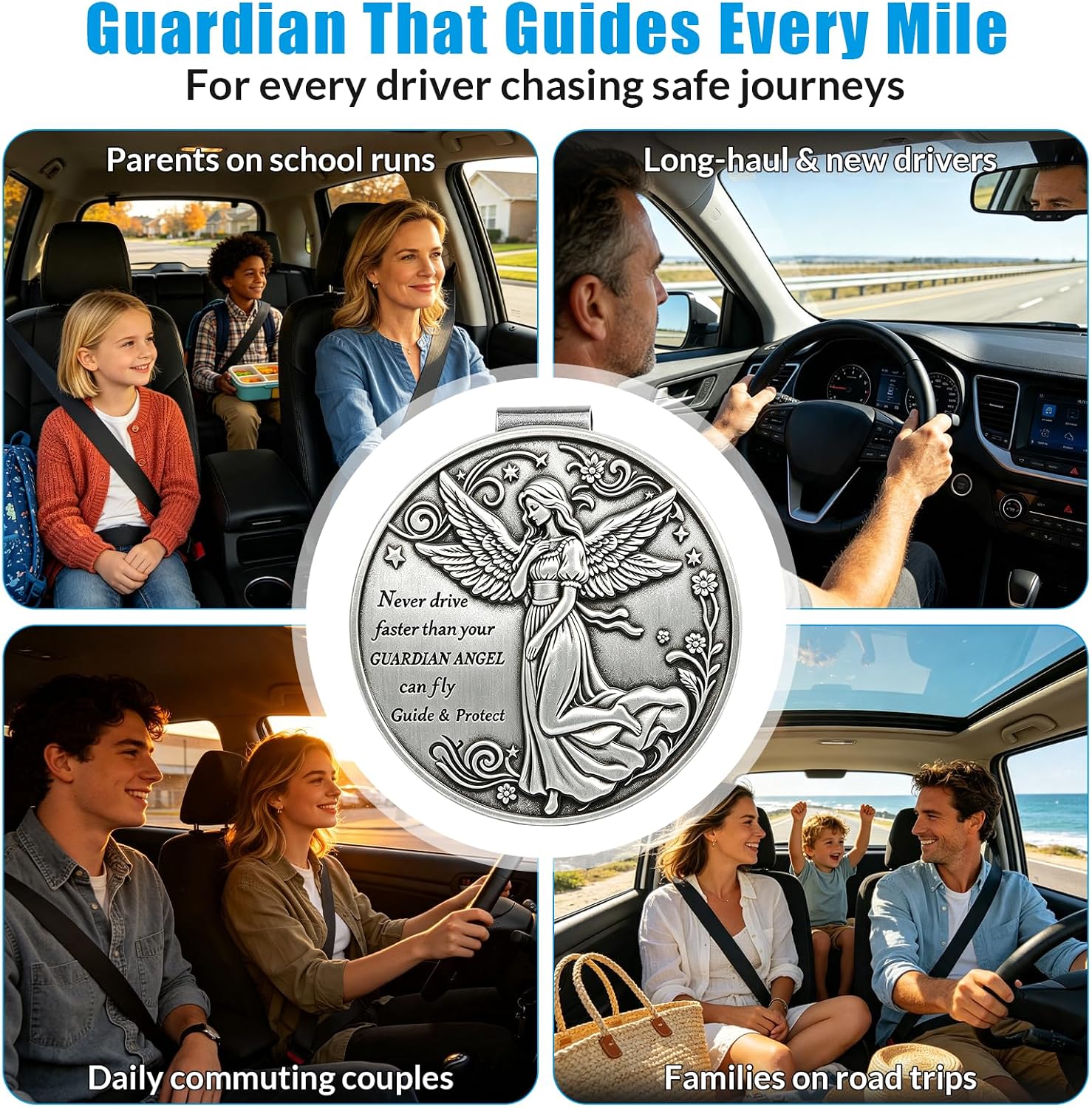 Guardian Angel Visor Clip, Car Accessory Safe Driving Gift image 5