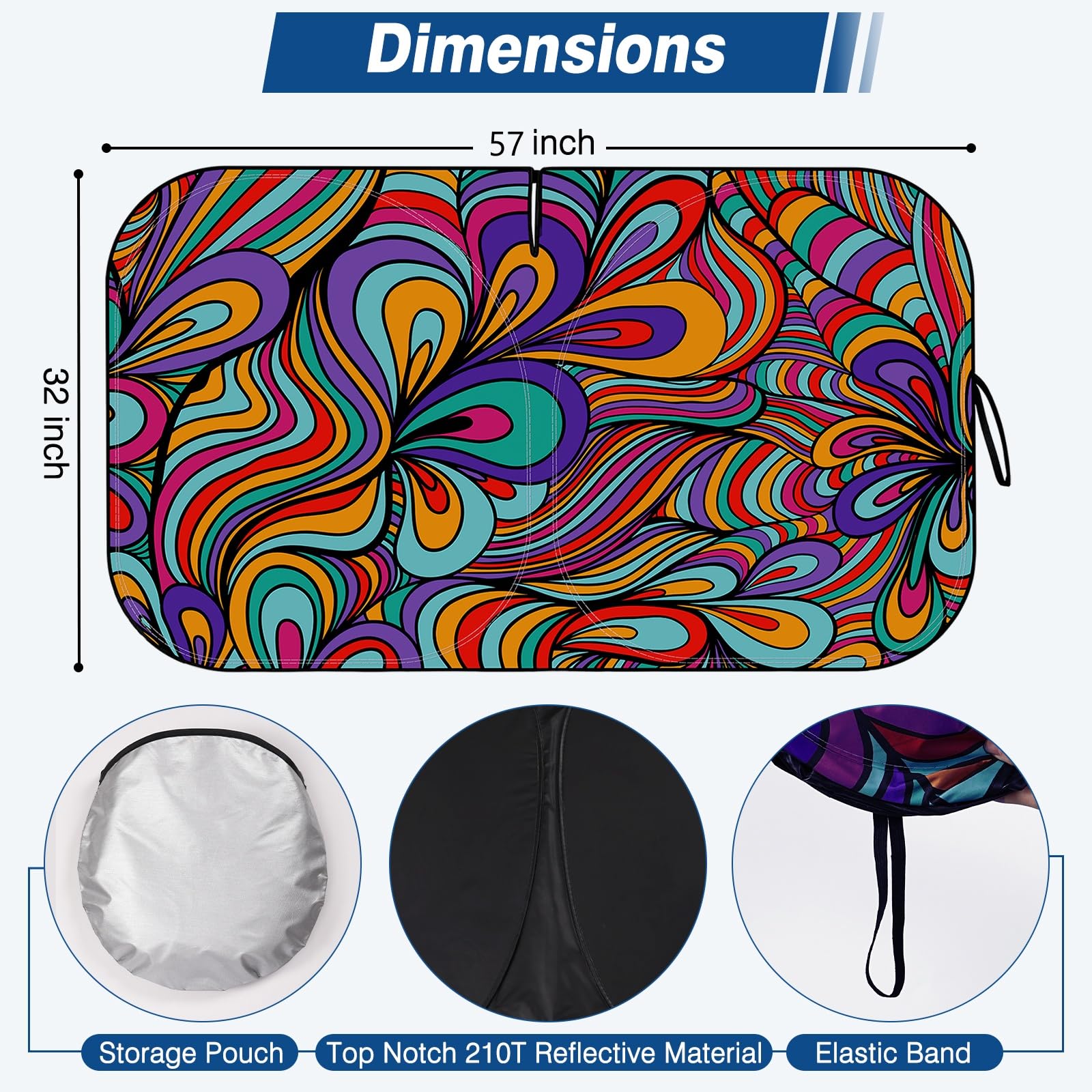 Parasol para Parabrisas – Parasol para Coche, Reflector Ofrece la máxima protección para el Interior del Coche