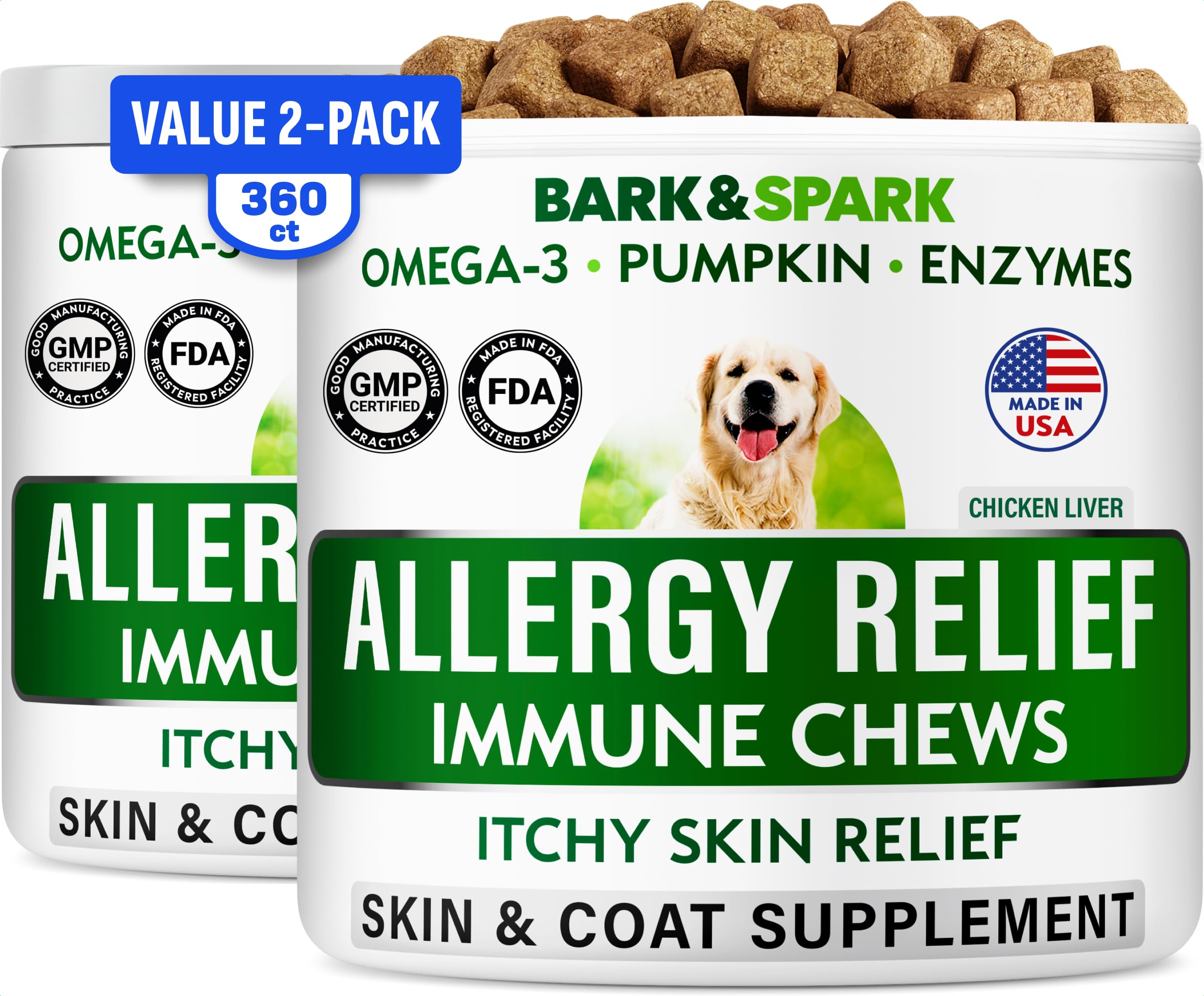 BARK&SPARK Omega 3 for Dogs, Fish Oil Skin & Coat, Itch&Allergy Support — Amazon image 12