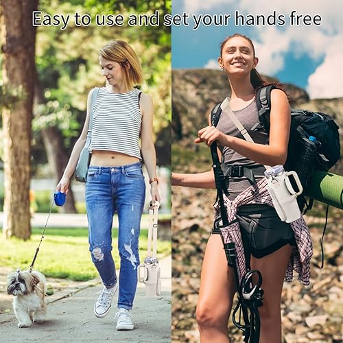 Miniatura 6 de Stanley - Portabotellas de agua con bolsillo para teléfono Stanley Simple Modern de 3040 onzas con mango extinguidor, soporte para botella de agua