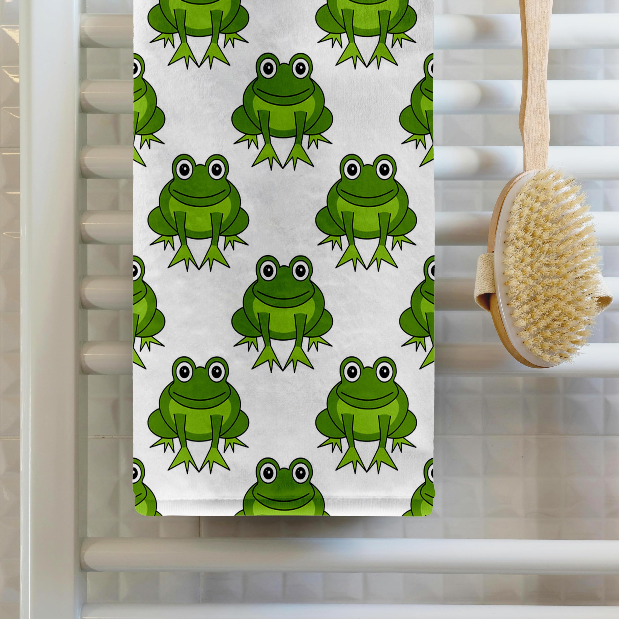 3D Rose Cute Green Frog Pattern TWL_204729_1 Towel, 15