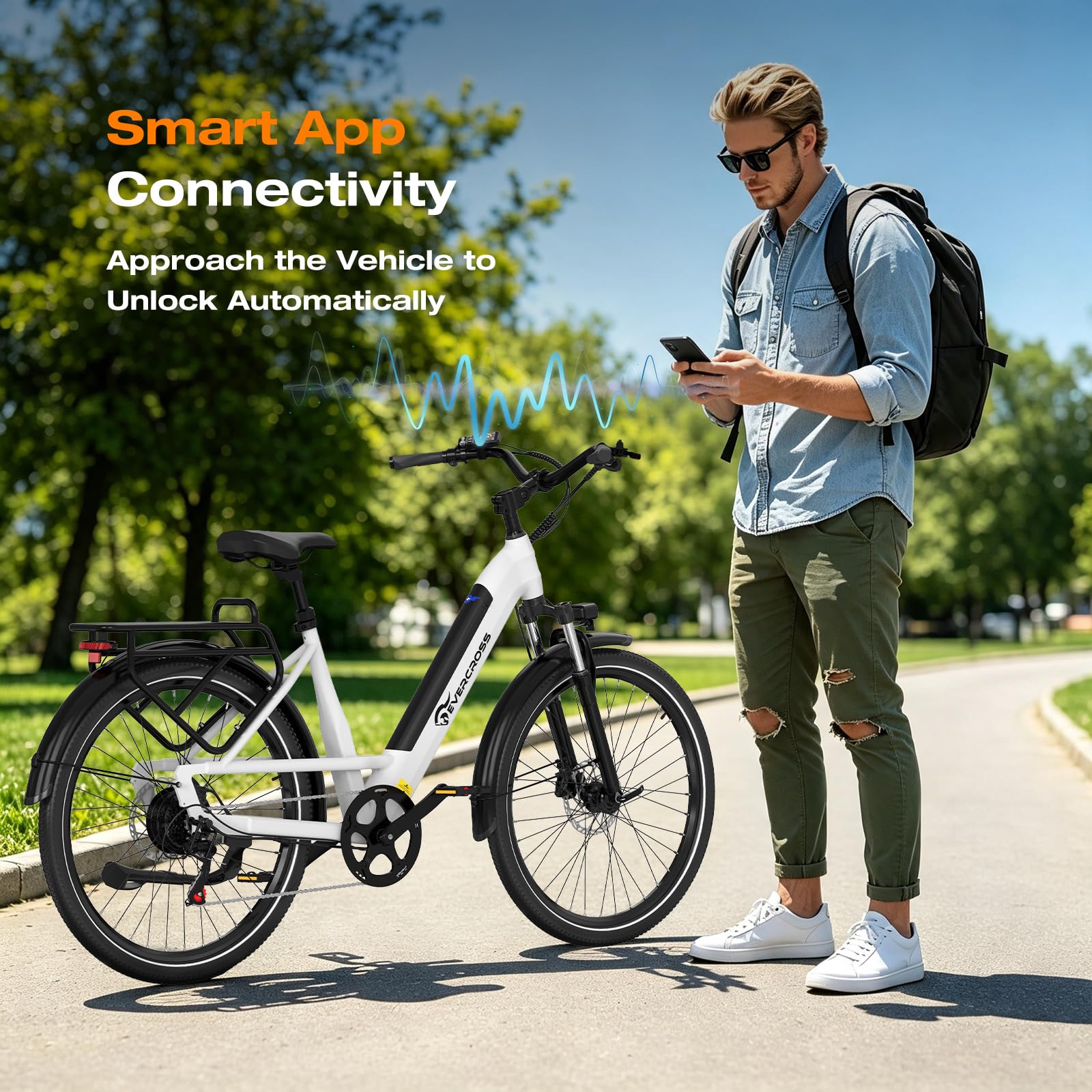 EVERCROSS Bicicleta Eléctrica para Adultos, 16"/20" Neumático Gordo Bici Eléctrica, Motor de 250W, hasta 25KM/H, 36V/48V Batería Extraíble Bicicleta de Montaña, Nieve Montaña Ebike