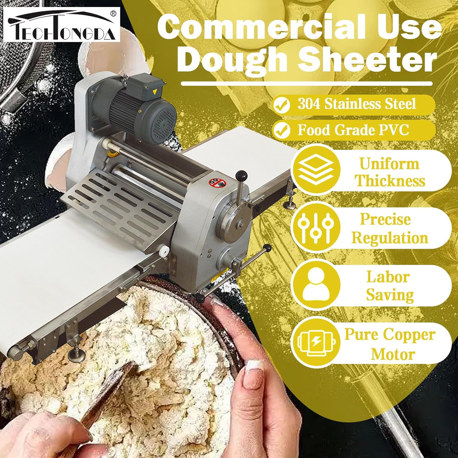 Pizza Dough Roller Commercial Machine 82x20