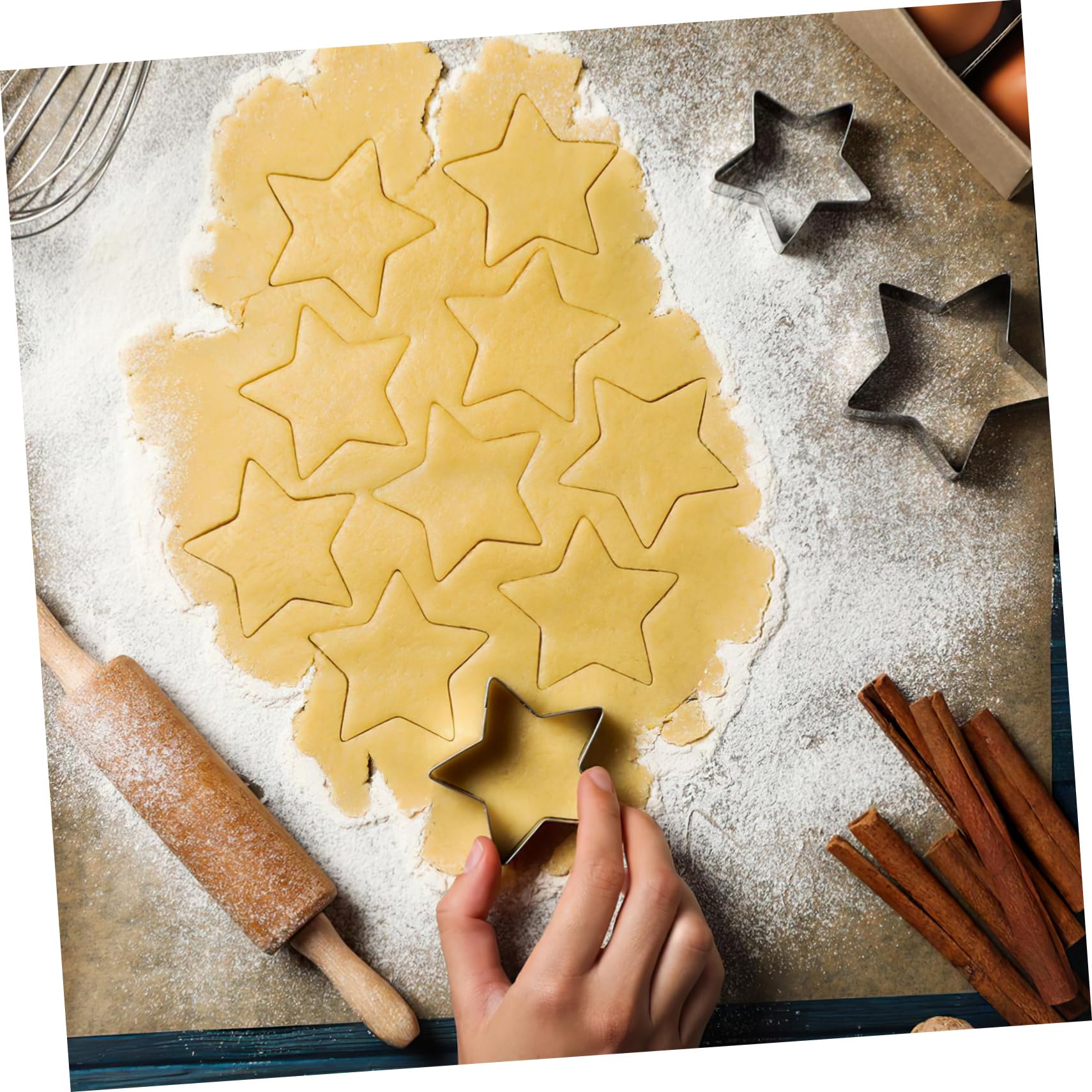 BESPORTBLE 5 Sätze Backwerkzeug-Set baking form baking mold plötzchenausstecher kuchen messer kuchen platte Kekse Plätzchen Perlen Schaber festliche Keksform Ausstechformen Rostfreier Stahl