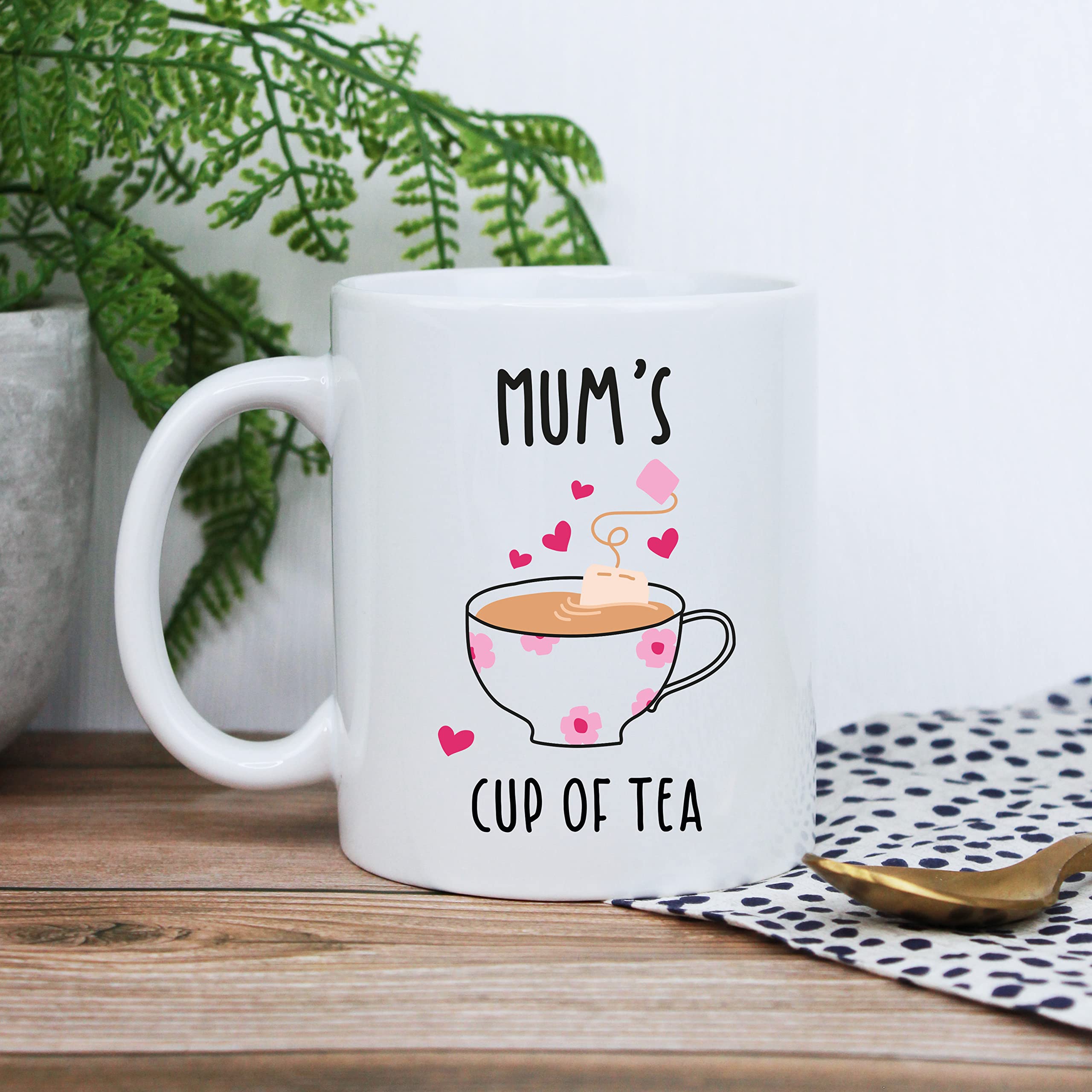 eBuyGB Mum's Cup of Tea Mug, 350ml Printed Coffee Mug, Mother's Day, Birthday Gifts for Mum