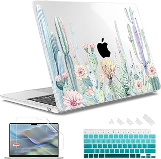 May Chen Compatible with Newest MacBook Air 13.6 Inch Case 2022 Release Model A2681 M2 Chip, Plastic Hard Shell Case Cover for MacBook Air 13 inch with Liquid Retina Display and Touch ID, Cactus