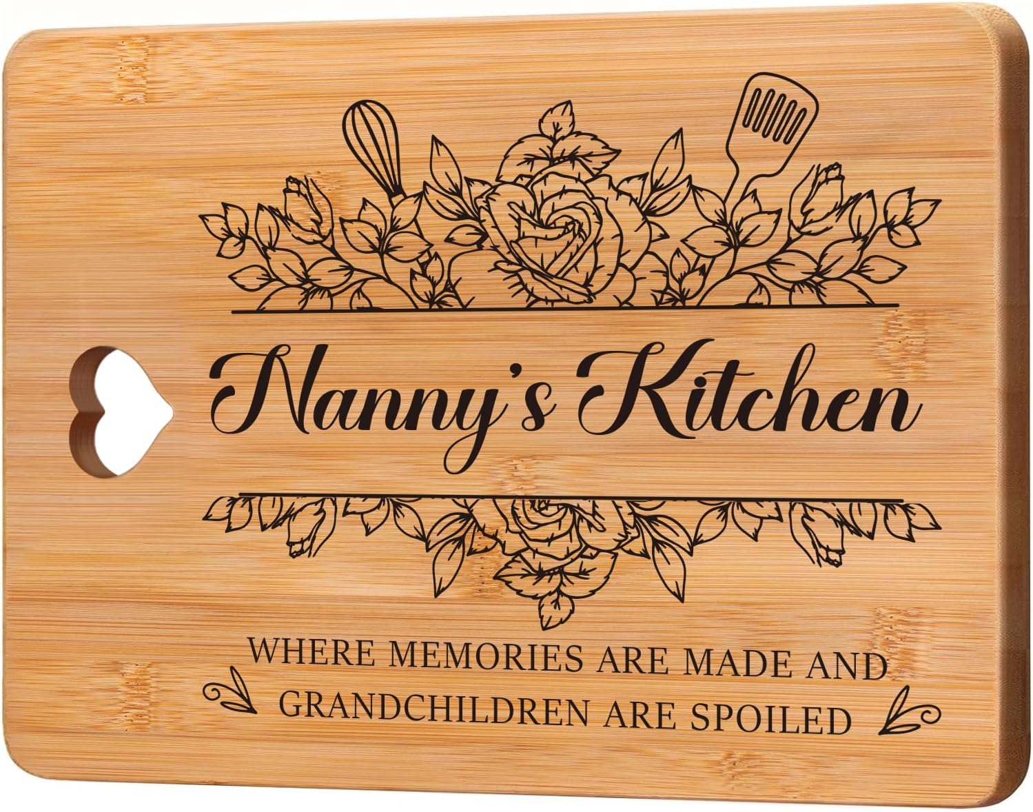 Apjielop Nanny Gifts - Engraved Bamboo Cutting Board, Mothers Day Gifts for Nanny, Nanny Birthday Gifts, Nanny Gifts from Grandchildren,Ideas Gifts for Nanny, Grandma Gifts