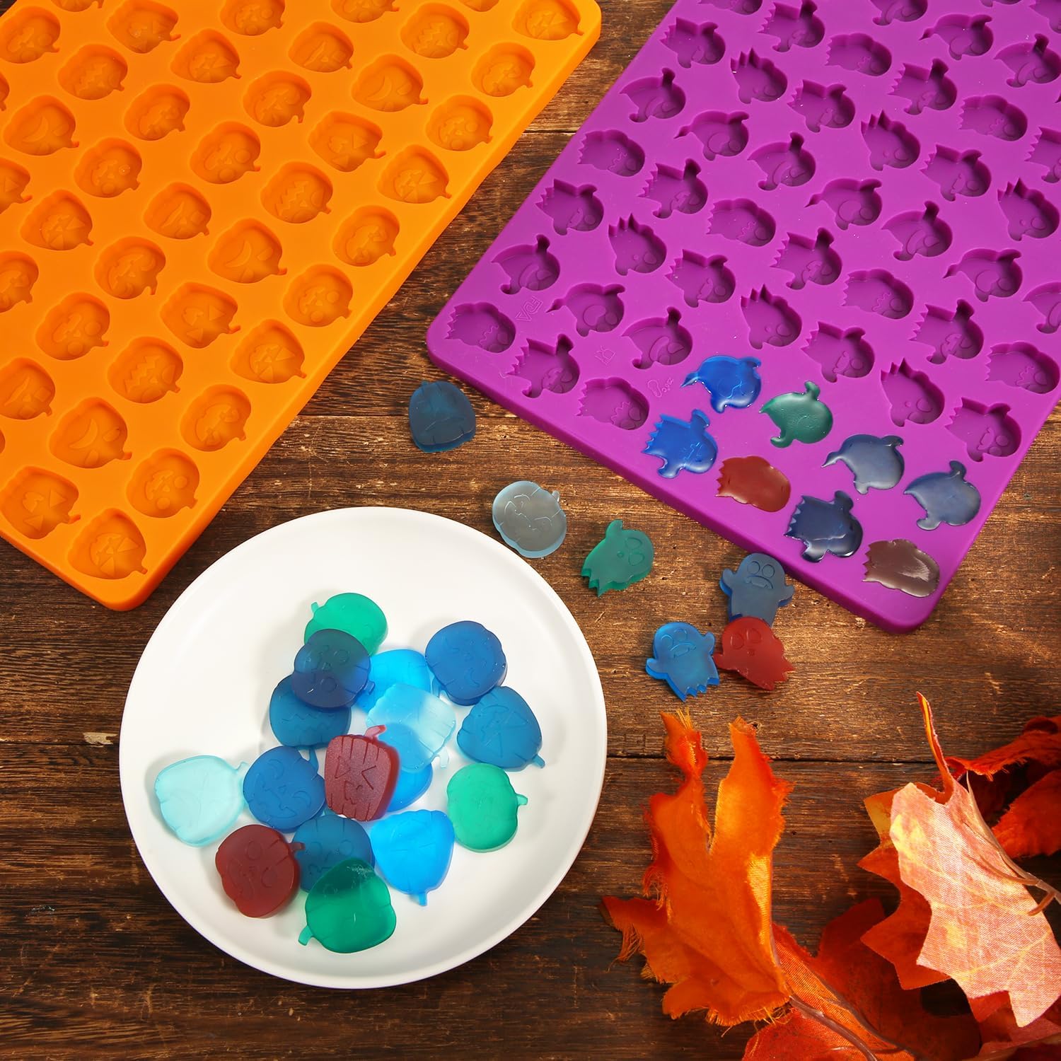 Molde De Silicona De Calabaza Para Halloween – Set Flexible Y Reutilizable, Fácil Desmoldado, Perfecto Para Velas, Jabones Y Manualidades De Otoño