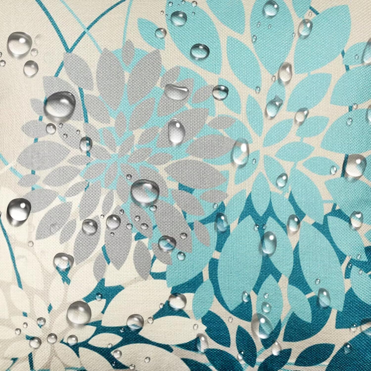 Cuscini per Divano 65x65 cm, Federe Cuscino Letto Decorazioni Natalizie, Set di 2 Lino Quadrati Federe Cuscini Divano, Cerniera Invisibile, Decorativi Esterno Giardino Balcone (idyllico Fiori) O-561