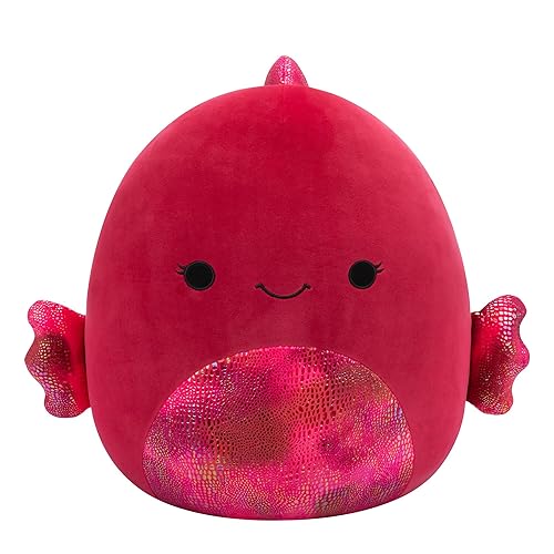 Squishmallows Original 16-Inch Barella Raspberry Betta Fish - Official Jazwares Plush (Large) - Betta Fish