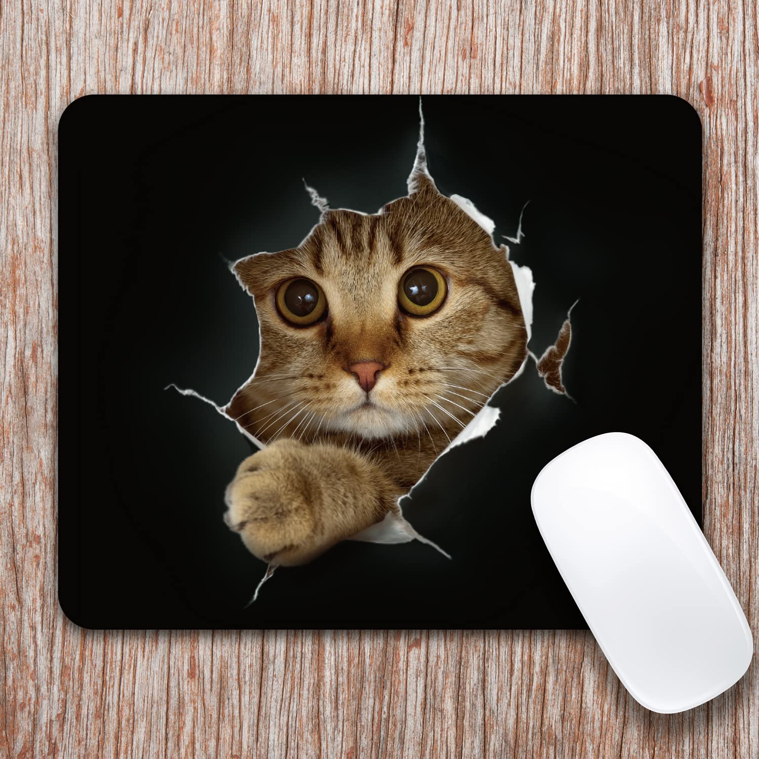 CHUQING Tappetino Mouse Con motivo a gatto Antiscivolo Tappetino per Mouse Gaming Mouse pad,240 x 200 mm, piccolo