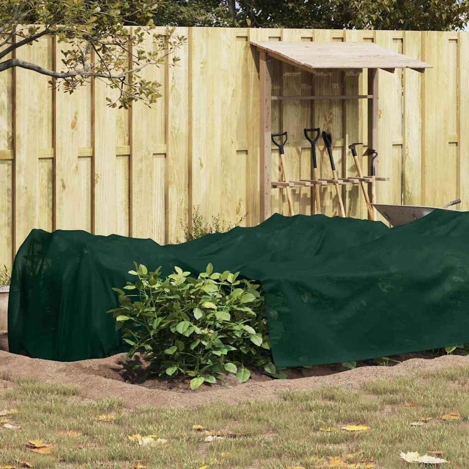Homgoday Fleece per Piante Verde 50 x 3,2 m - Tessuto Non Tessuto Resistente a Freddo e UV, Riutilizzabile per Giardino e Terrazzo