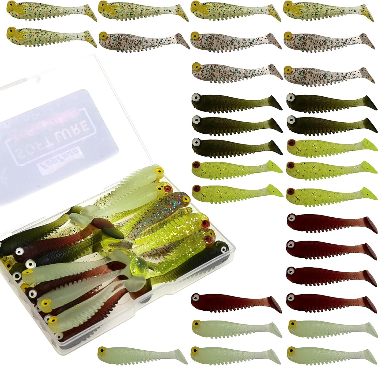 Funzahn Fishing Soft Plastic Lures Swimbaits Jerkbaits