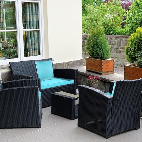 Miniatura 4 de Geetery 5 fundas de cojín para exteriores, cojines de patio al aire libre, fundas de almohada de repuesto para asiento y respaldo, fundas de cojín