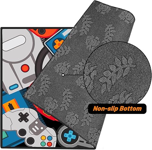 Miniatura 3 de Alfombra de área de juegos, alfombra de juegos 3D, tapete controlador de gamepad para niños y niñas, dormitorio, sala de juegos, alfombras