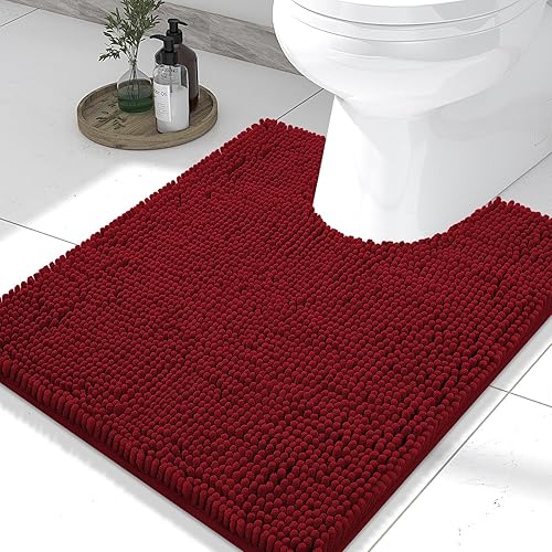 Miniatura 1 de smiry - Tapetes de baño de espuma viscoelástica en forma de U, supersuaves, absorbentes, antideslizantes, contorneados, lavables a máquina, para el