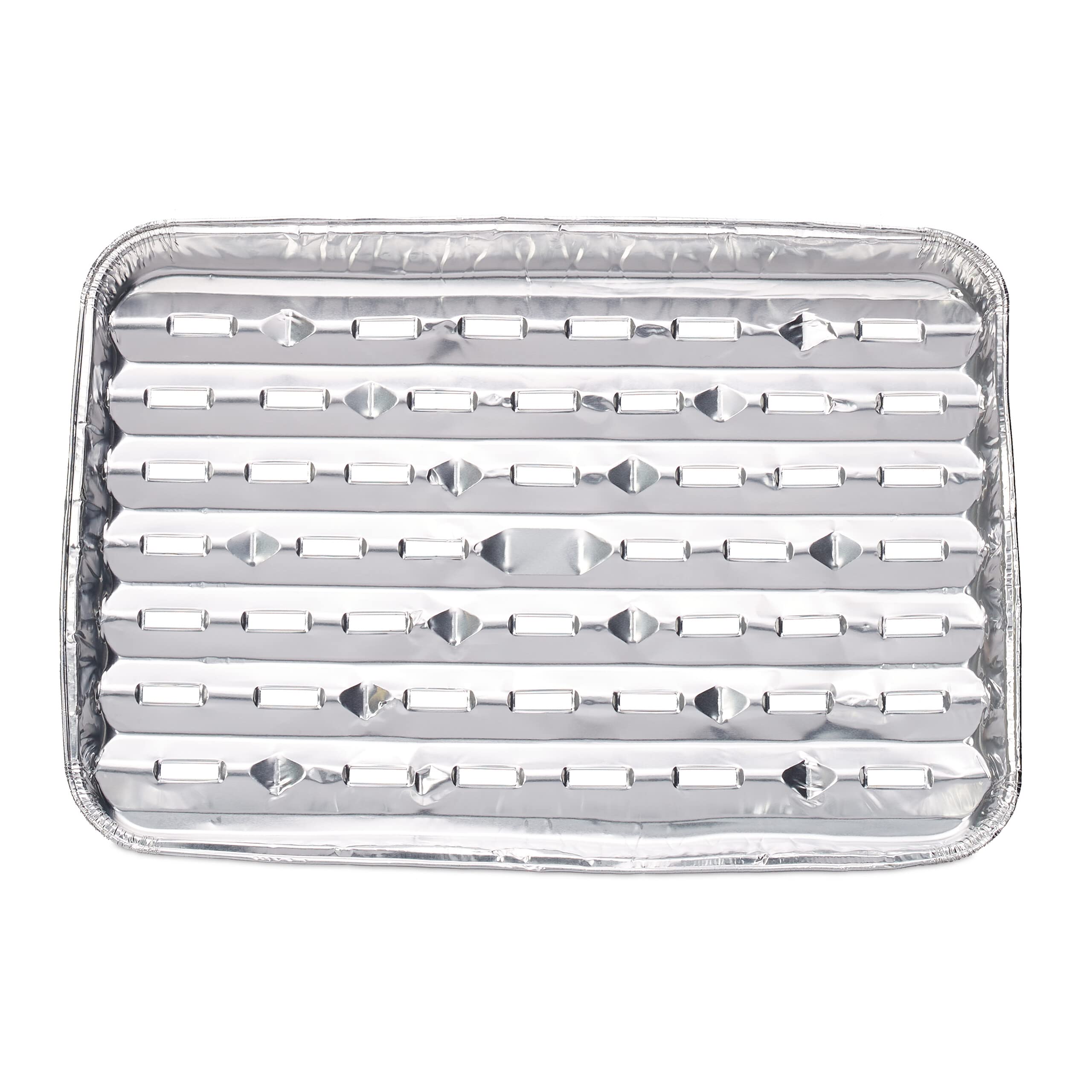 Relaxdays Barquette en Aluminium, lot Pratique de 100, avec Fentes, supportant jusqu'à 260°C, 34 x 22 cm, argenté