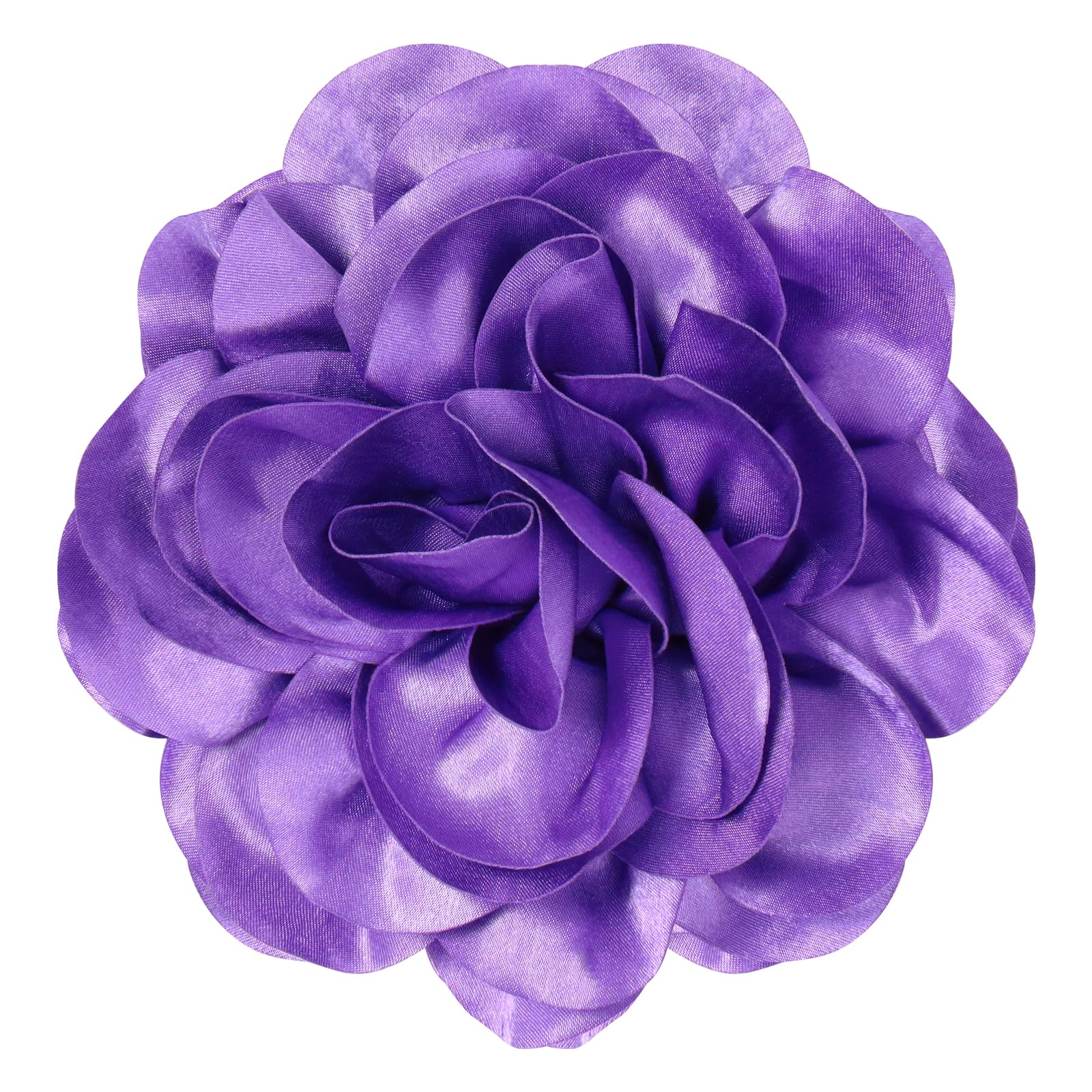 Big Flower Dainty Satin Fabric Rose Flower Brooches Large Rose Flowers Satin Lapel Brooches for Women Wedding Dinner Party Decoration 7.48 Inches