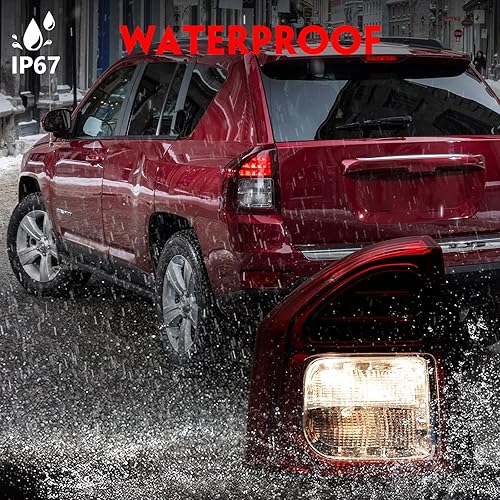 Miniatura 6 de Huray Luz trasera izquierda para Jeep Compass 2014-2017 lado del conductor, lámpara trasera izquierda, montaje de lámpara de freno, accesorio de