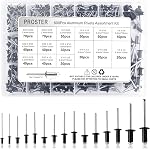 Proster 210PCS Aluminum Blind Rivets Assortment Kit - 8 Most Common Sizes (3/32" to 1/4") for DIY, Auto Repair, Metalworking & Home Maintenance with Portable Storage Case
