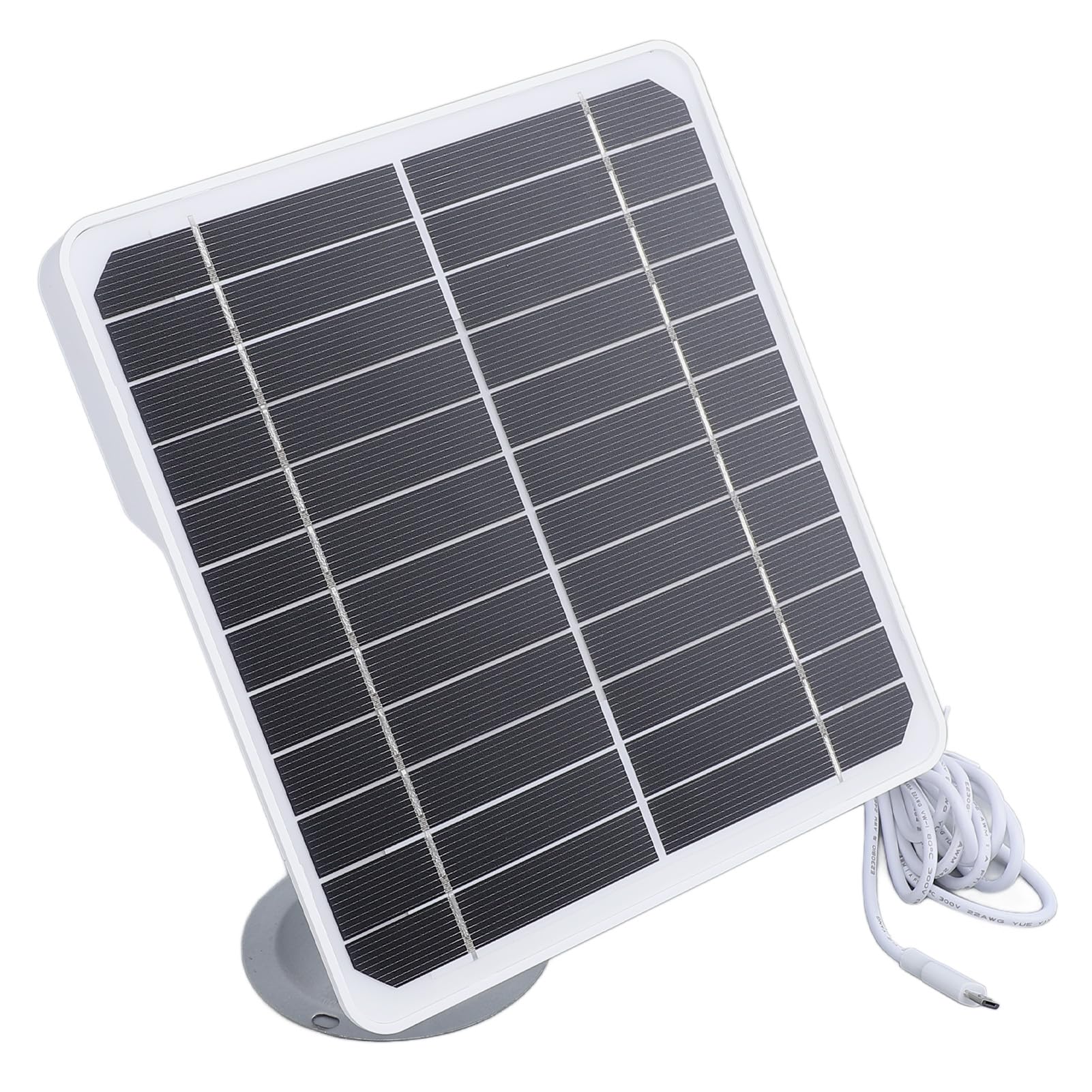 Marhynchus Pannello Solare per Telecamera, Pannello Solare Monocristallino da 20 W 5 V Converte in Modo Efficiente la Luce Solare, Ricarica Rapida per Telecamere di Sicurezza, IP68,