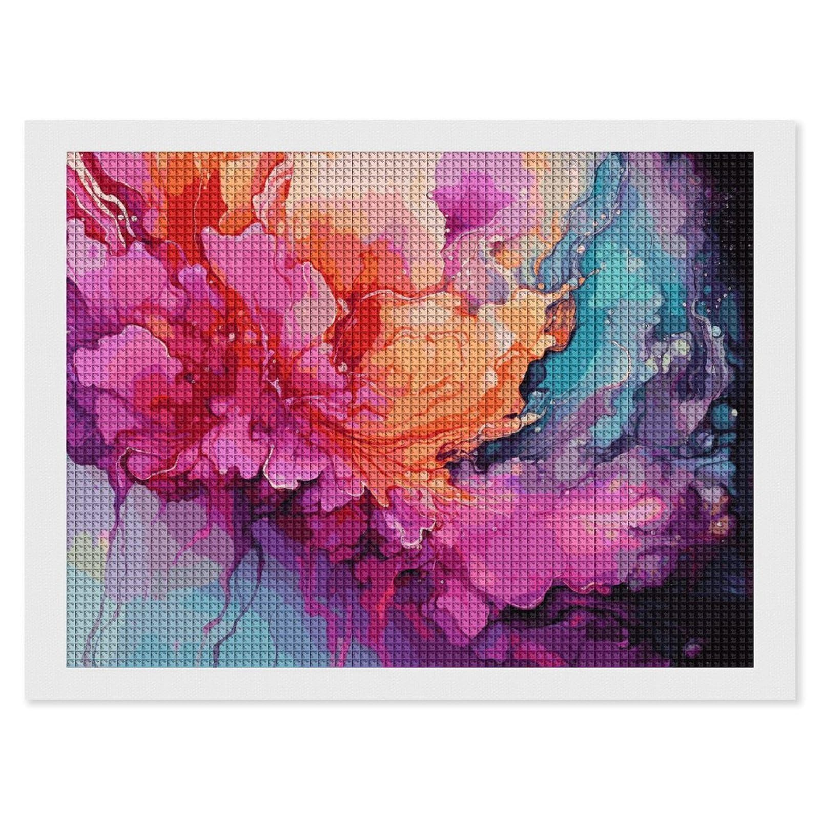 Diamond Painting Kits for Adults - DIY Diamond Art Kits for Beginners - Full 5D Paint Drill Diamond Dots Paintings- Colorful Watercolor Painting Diamonds Pictures Gem Art And Craft Wall Decor 12"x16"