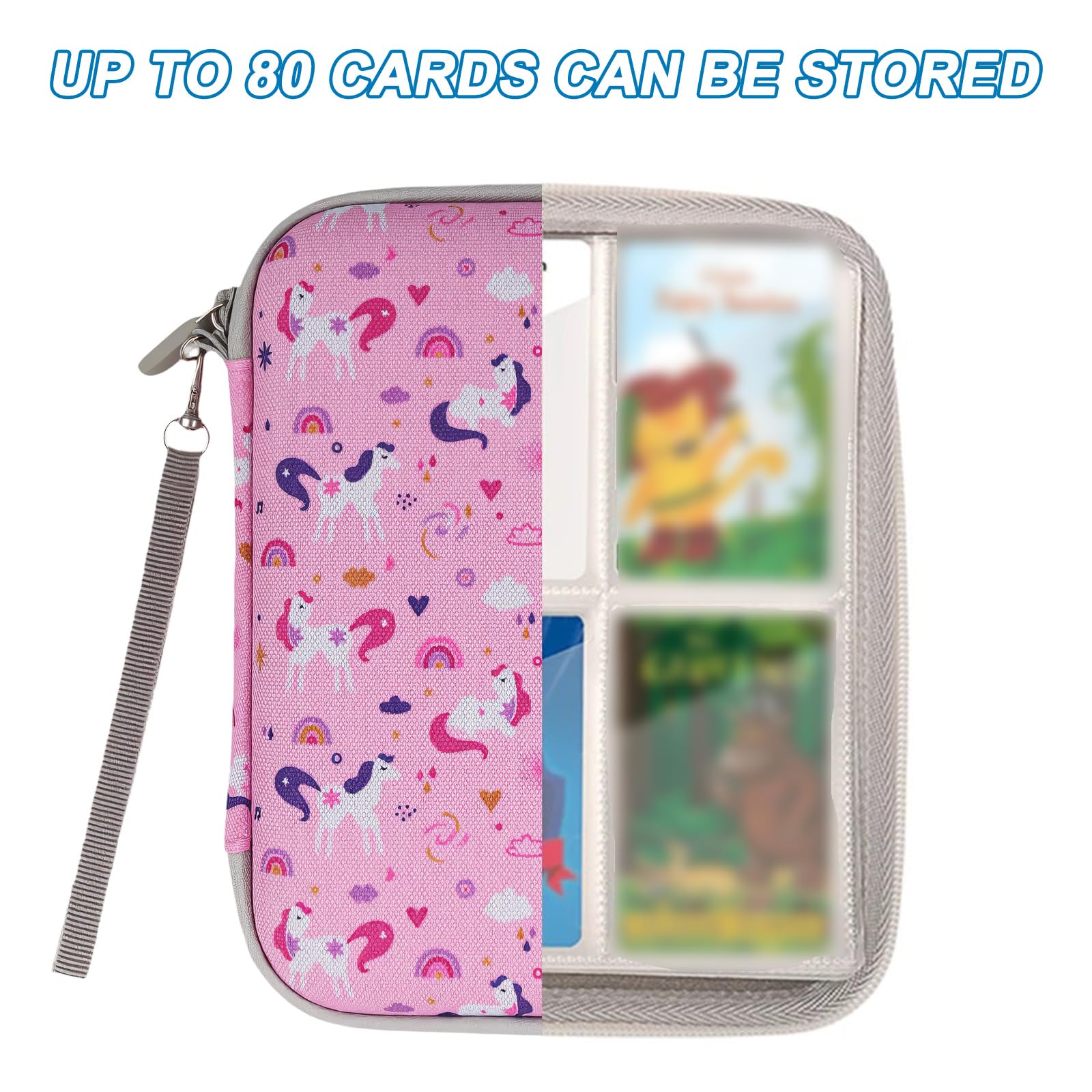 Card Holder for Yoto Card, 80 Pockets Card Case with Zipper, Card Binder Folder for Kids&Adults - Image 4