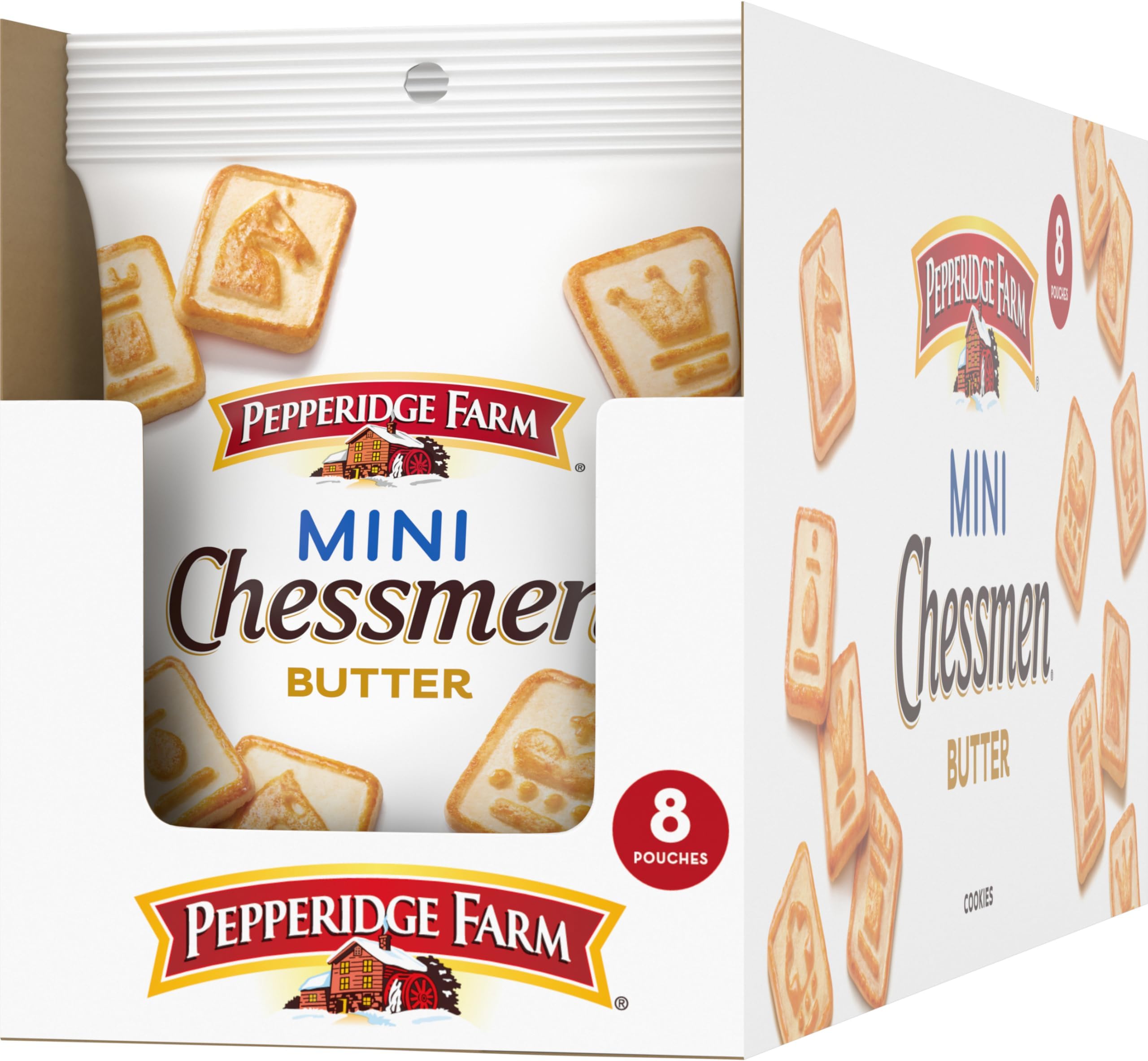 Chessmen Minis Butter Cookies, 8 Snack Packs, 2.25-oz. Each (Pack of 8)
