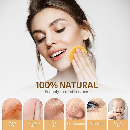 Miniatura 27 de GAINWELL 50 esponjas faciales comprimidas negras para limpieza facial diaria y exfoliación, esponjas cosméticas de spa 100% naturales para removedor