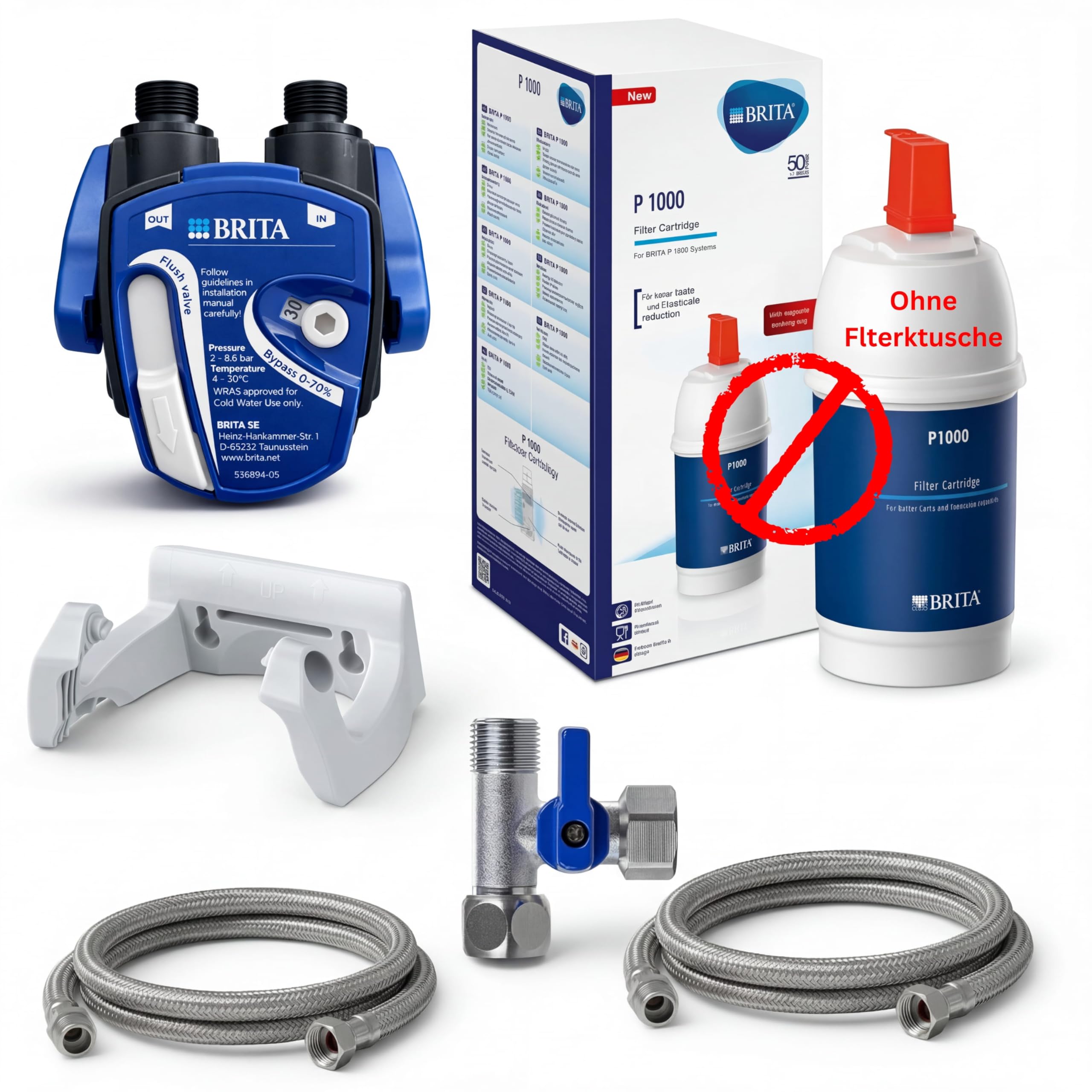 Untertisch-Wasserfilter: BRITA Filter-Kopf für BRITA Filter P3000