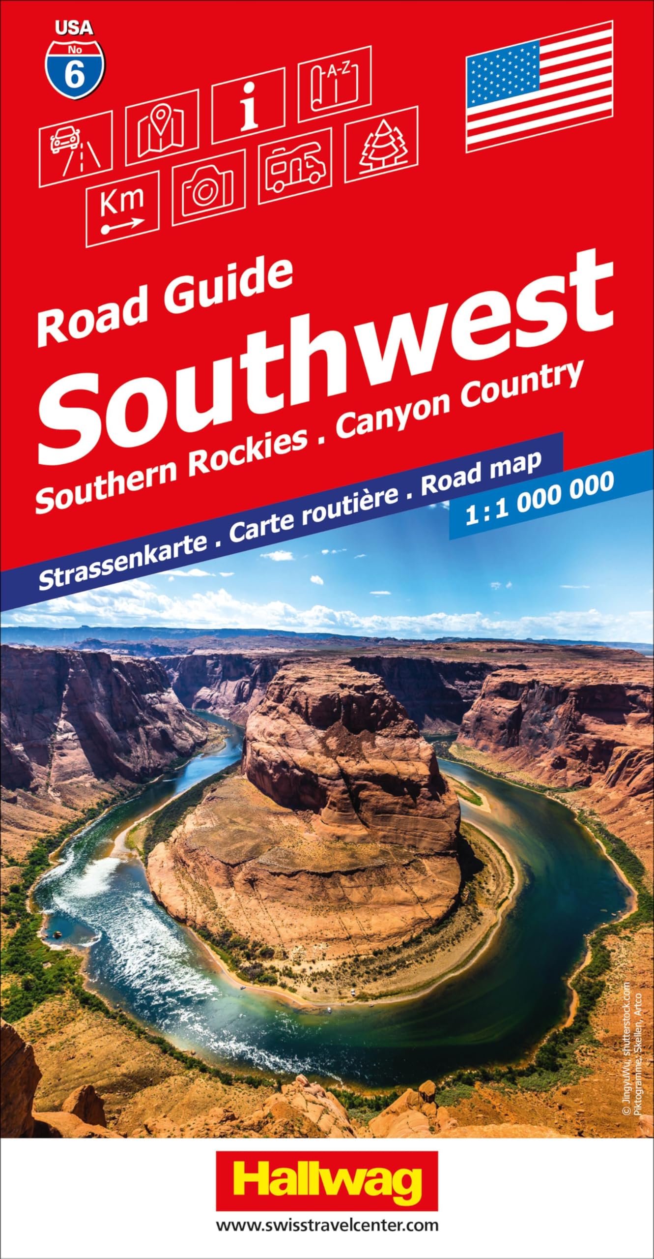 USA Road Guide No. 6 Southwest: Mit Southern Rockies, Canyon Country. Inkl. Stadtpläne, Ortsverzeichnis und Reiseinformationen