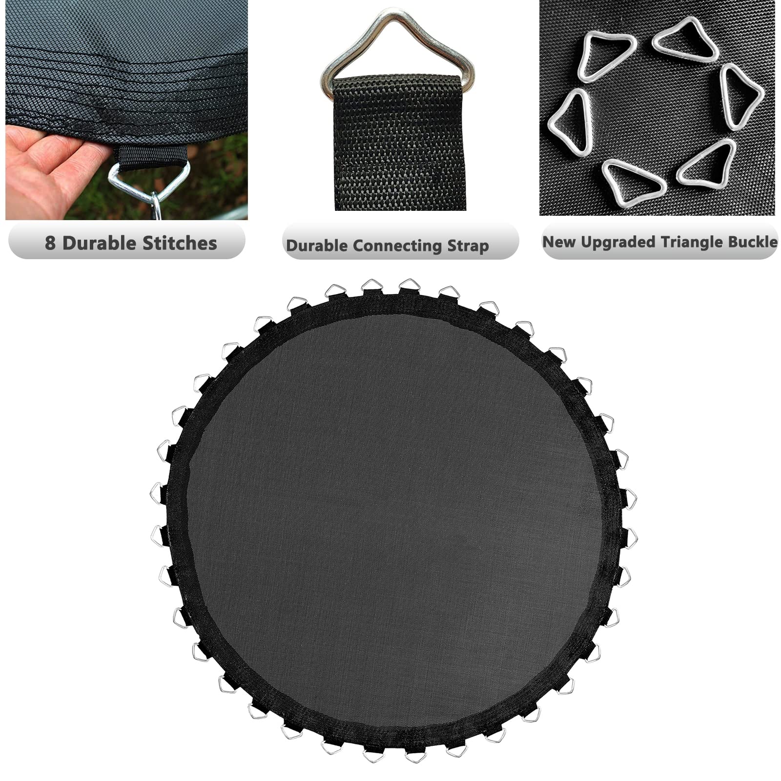 Tapete de Repuesto para Trampolín Ø 305/244cm, Accesorios Exterior jardín Cama elástica Infantil, Colchoneta de Trampolín Rebote, Resistente al Agua, Resistente a los Rayos UV