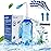 Waterpulse Neti Pot Sinus Rinsing,Nasal Wash Bottle Sinus Rinsing Bottle Cleaner Pressure Irrigation Neti-Pot with Sticker Thermometer for Adult & Kid (300ml with 30 Nasal Wash Salt Packets,Blue)