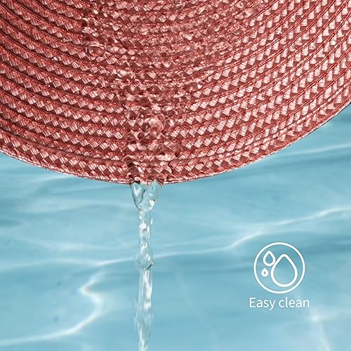 Miniatura 4 de POQGLFT Manteles individuales redondos trenzados de 15 pulgadas, manteles individuales redondos para comedor, cocina, mesas de comedor, tejido de