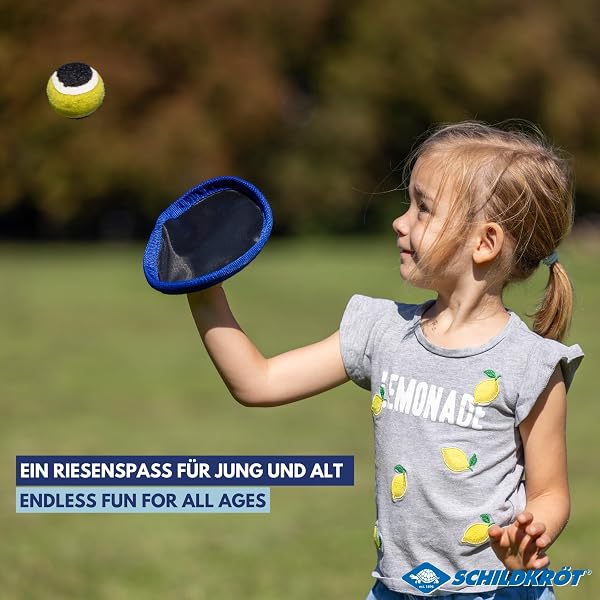 Schildkröt Catch Ball Set in Neoprene, 2 Paddle Regolabili, 1 Pallina (Ø 6,25 cm), in Una Borsa a Rete Richiudibile, 970222 - 3