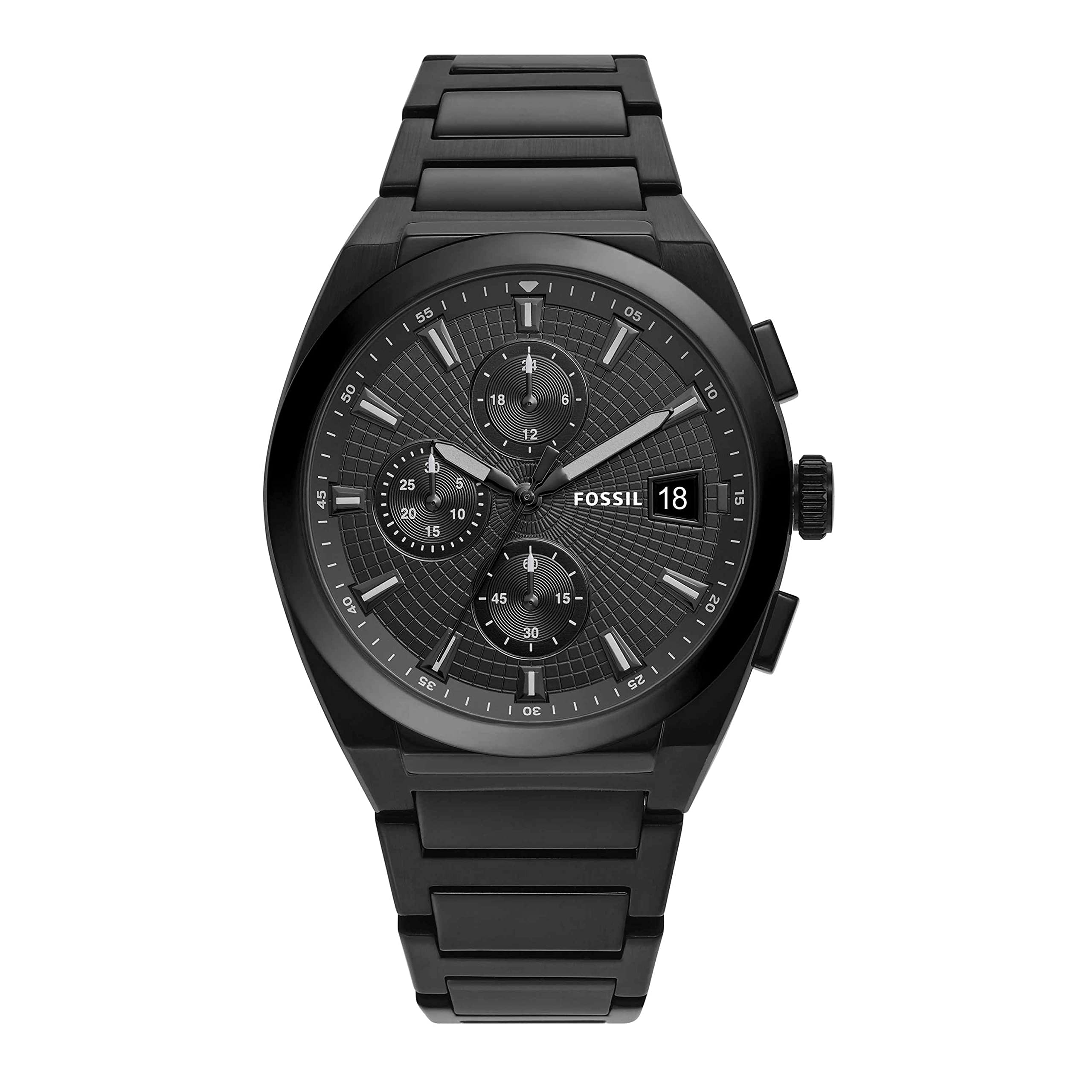 FossilEverett Analog Black Dial Men's Watch-FS5797