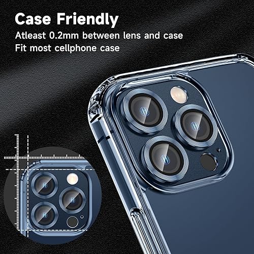 Miniatura 6 de Protector de lente de cámara para iPhone 15 Pro MaxiPhone 15 Pro, vidrio templado 9H anti rayones Ultra HD, cubierta protectora de pantalla de
