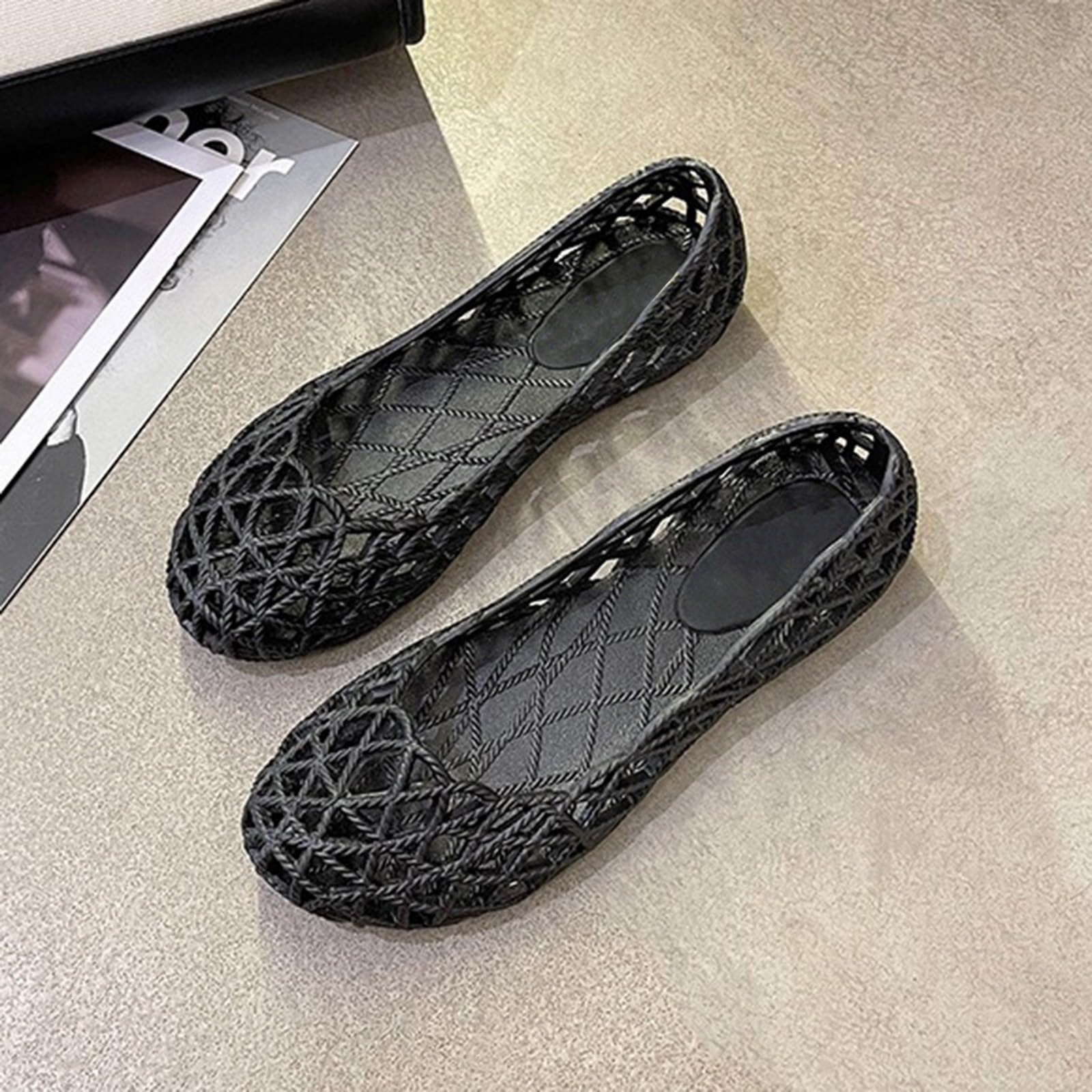 Sandalias de mujer cerradas con punta baja - Zapatillas de verano