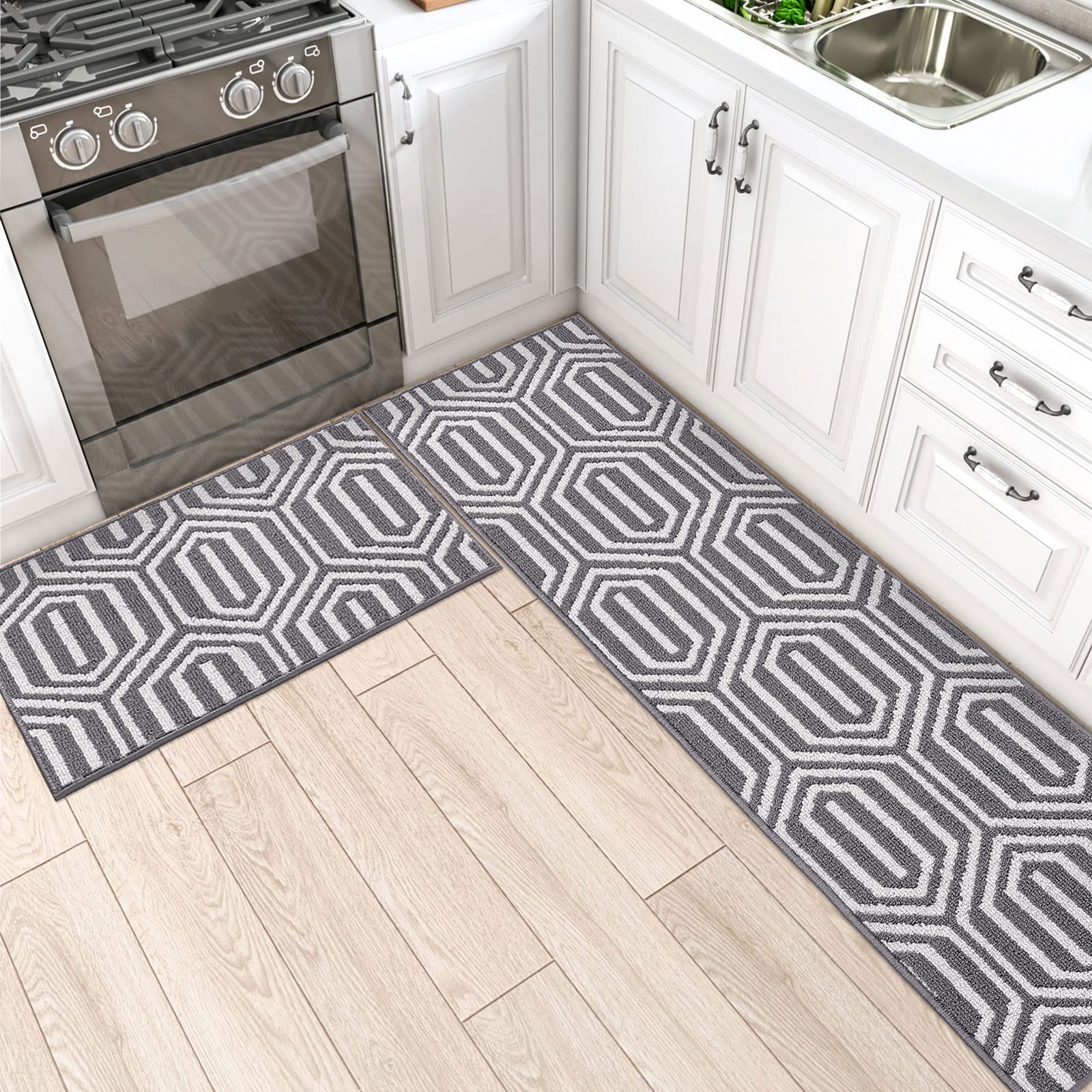 DEXI Kitchen Rugs and Mats NonSlip Absorbent Mats for Kitchen Floor