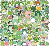 Vista 1 de 100 calcomanías de rana de vinilo estético, impermeables, para laptop, guitarra, patineta, equipaje, hidroFlasks, regalo para niños, amantes
