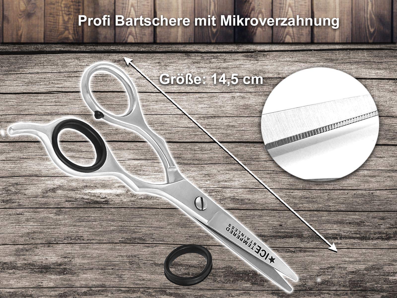 Rasiermesser Set mit Rasier Zubehör inkl. Solingen Paste by Made in Germany | 7-teiliges Nassrasur Bartpflege-Set mit extra breiten Abziehleder, Bartmesser, Pinsel, Bartschere, Zupfpinzette und Rasurbox