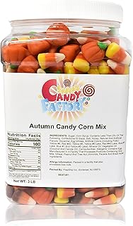 Sarahs Candy Factory Pumpkin- Candy Corn-Indian Corn- Autumn Mix in Jar, 3 Lbs