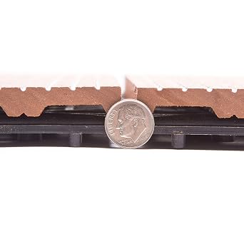 IncStores Helios Interlocking Patio Deck Tiles | All Weather | Waterproof Outdoor Flooring for Patio, Balcony Flooring, Garden and Poolside | 12x12 | 11 Gray 4 Slate Tiles
