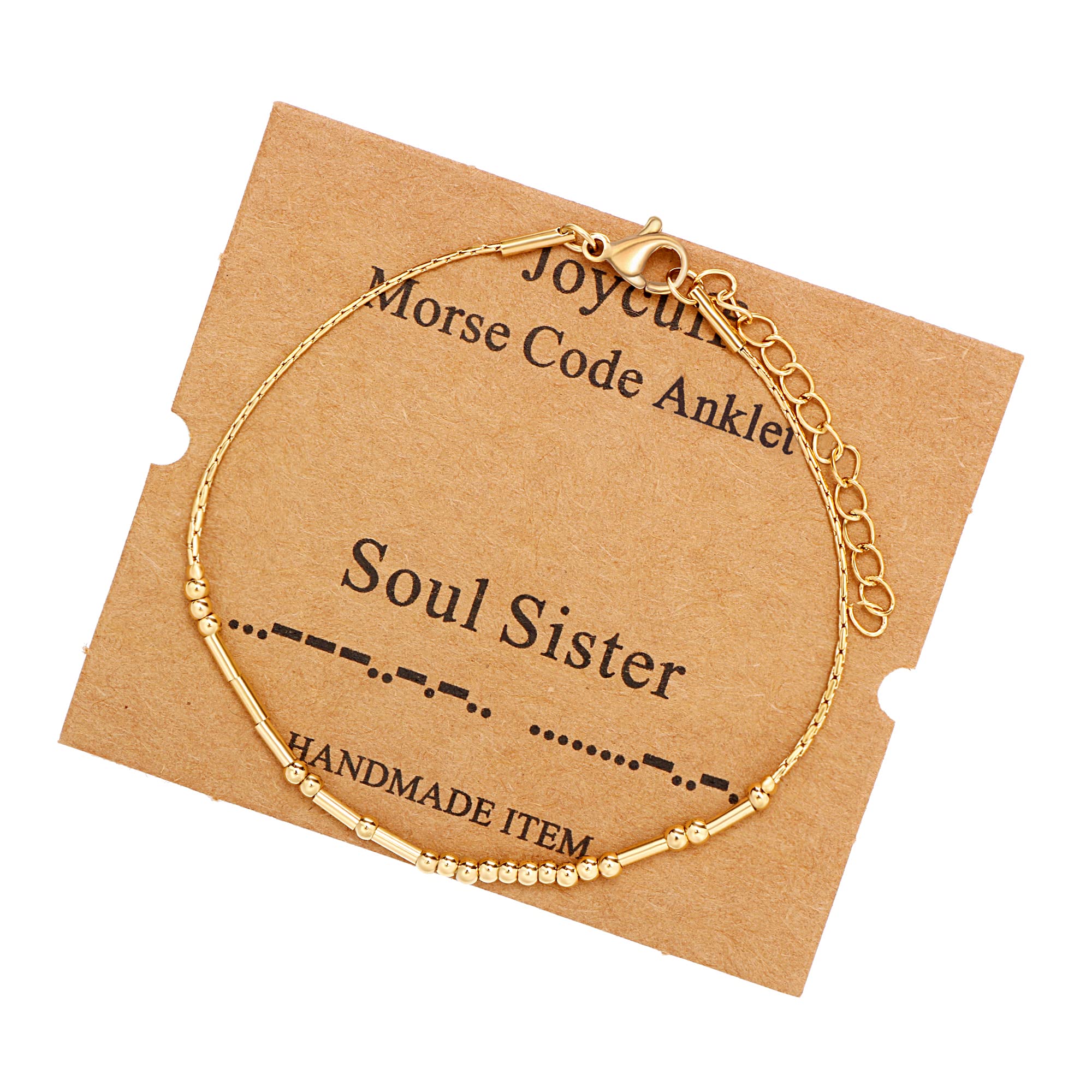 JoycuFF Morse Code 𝐀𝐧𝐤𝐥𝐞 𝐁𝐫𝐚𝐜𝐞𝐥𝐞𝐭𝐬 𝐟𝐨𝐫 𝐖𝐨𝐦𝐞𝐧 Adjustable Silver Gold Anklets for Women Unique Beach Jewelry Gifts for Her
