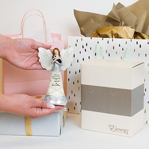 Vista 170 de Pavilion Gift Company Elements Daughter - Figura de ángel guardián, 6 pulgadas, color rojo