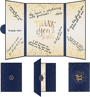 Vlipoeasn Thank You Card Guest Book Alternative, Blue and Gold Thank You All You Do, Thank You Sign,Graduation Retirement Office Party Decor, Thanks to Staff Teacher Professor Doctor Nurse Decoration